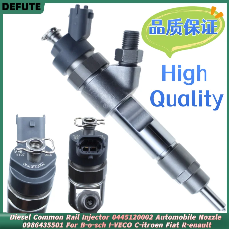 High Quality Diesel Common Rail Injector 0445120002 Automobile Nozzle 0986435501 For B-o-sch I-VECO C-itroen F-iat R-enault
