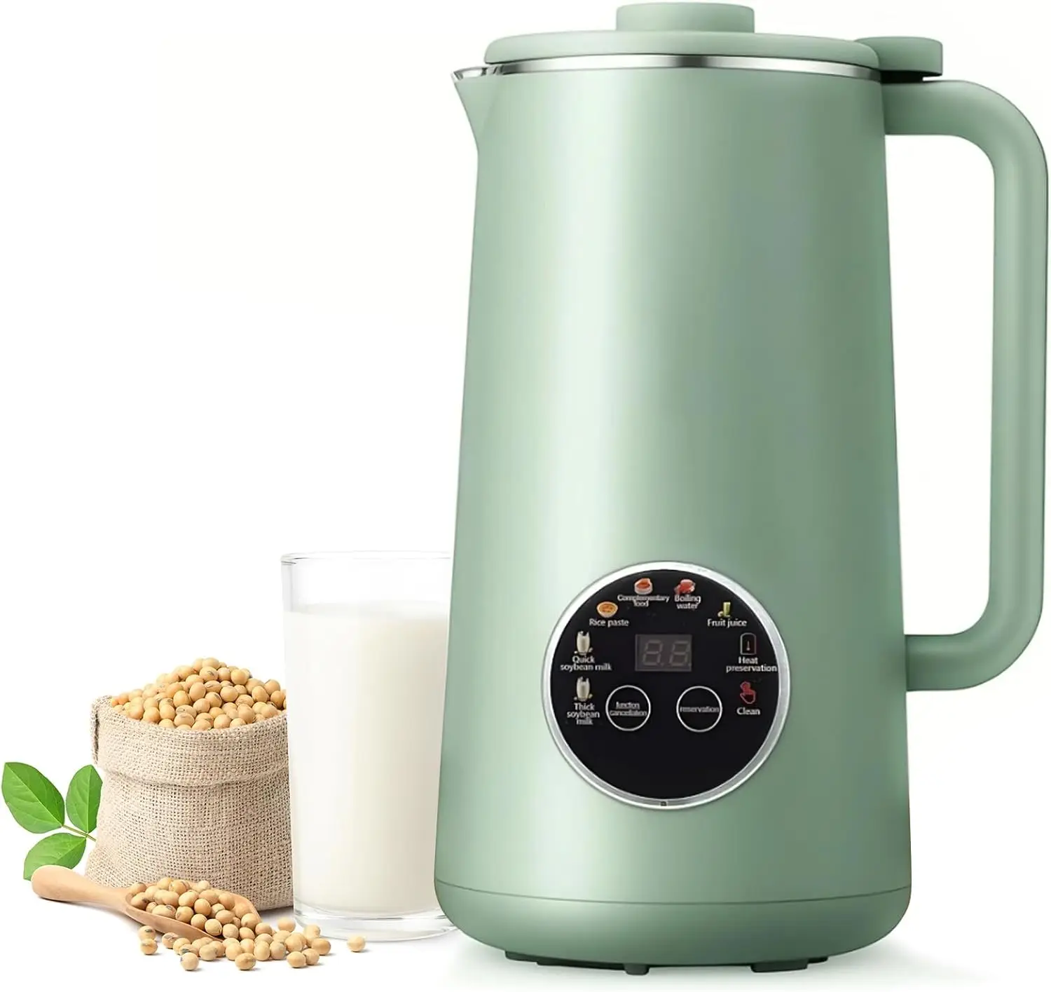 

Soy Milk Maker Machine, 27oz Nut Milk Maker, Stainless Blender for Homemade Almond, Oat, Coconut, Soy Milk, with Delay Start/Kee