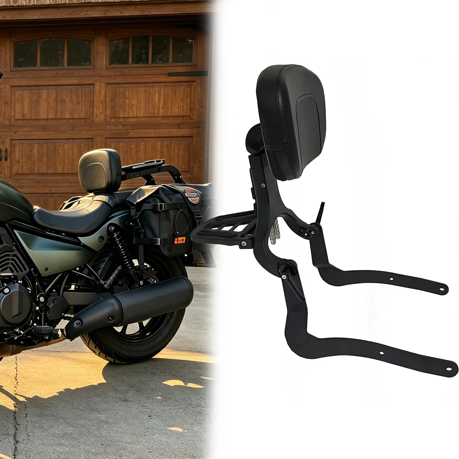 Detachable Folding backrest For Kawasaki Eliminator 400 450 500 SE 2023-2026 Motorcycle Backrest Driver Passenger Sissy Bar