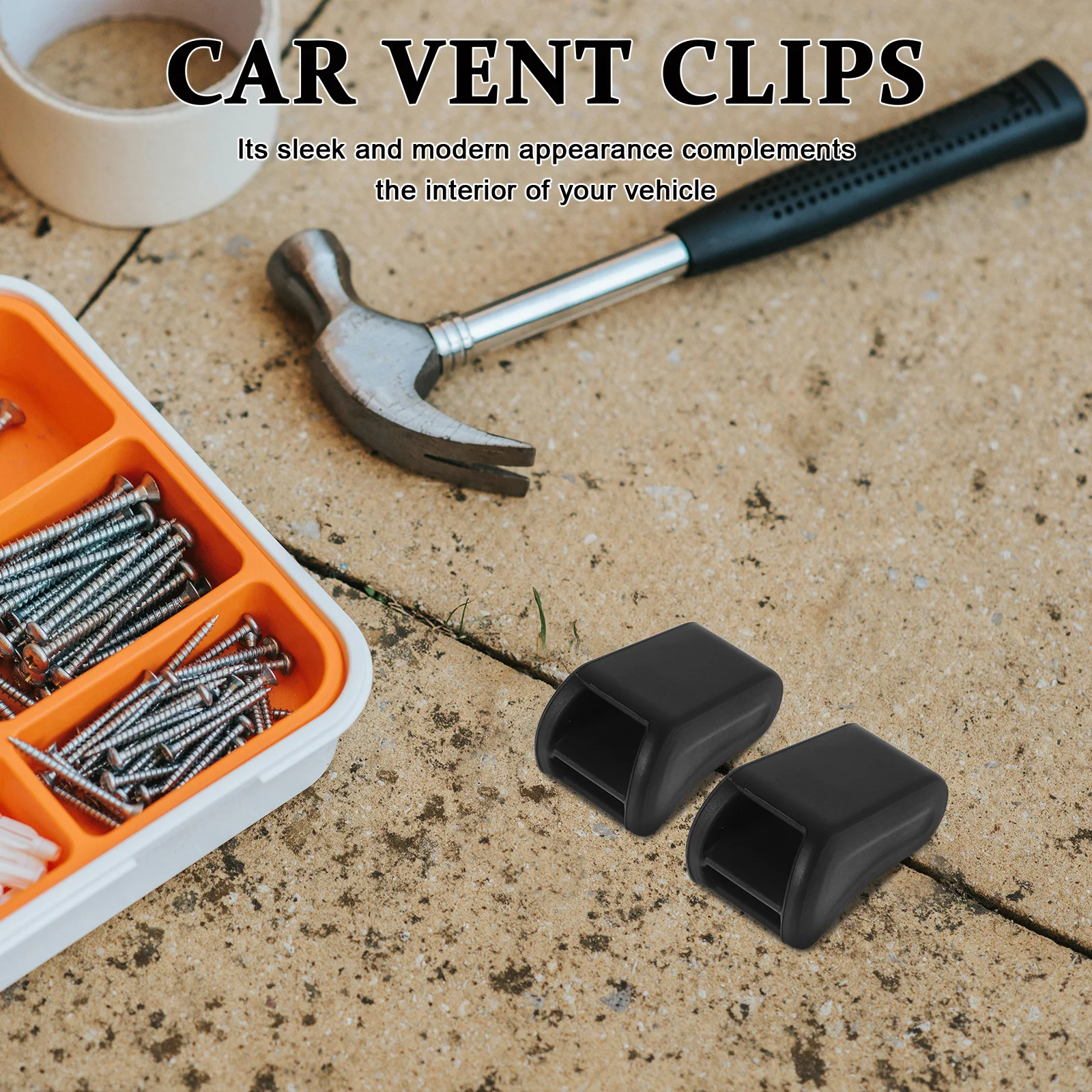 

2pcs Car Air Vent Clips Adapter For Automotive Air Conditioning Outlet Compact Durable Easy Install Clip-On Freshener Holder