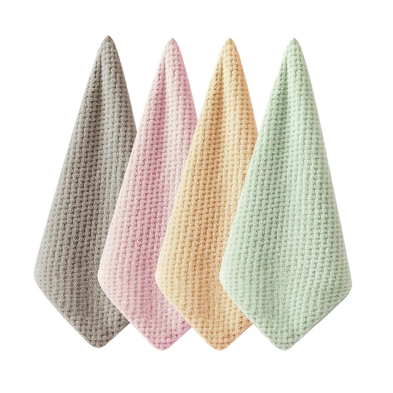 5Pcs Kitchen Cleaning Rag Coral Velvet Dish Washing Cloth Super Absorbent Scouring Pad Dry and Wet Dishcloth Cleaning Towels