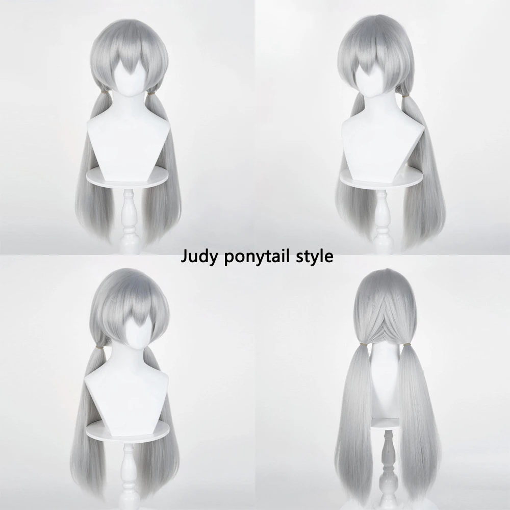 Variant: Silver-gray ponytail