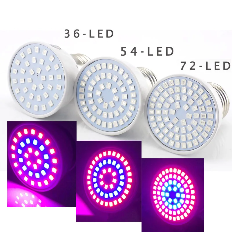 

3W 4W 5W E27 LED Grow Light Plant flower Growing Lamp Bulb indoor greenhouse For Hydroponic Vegetable System growth