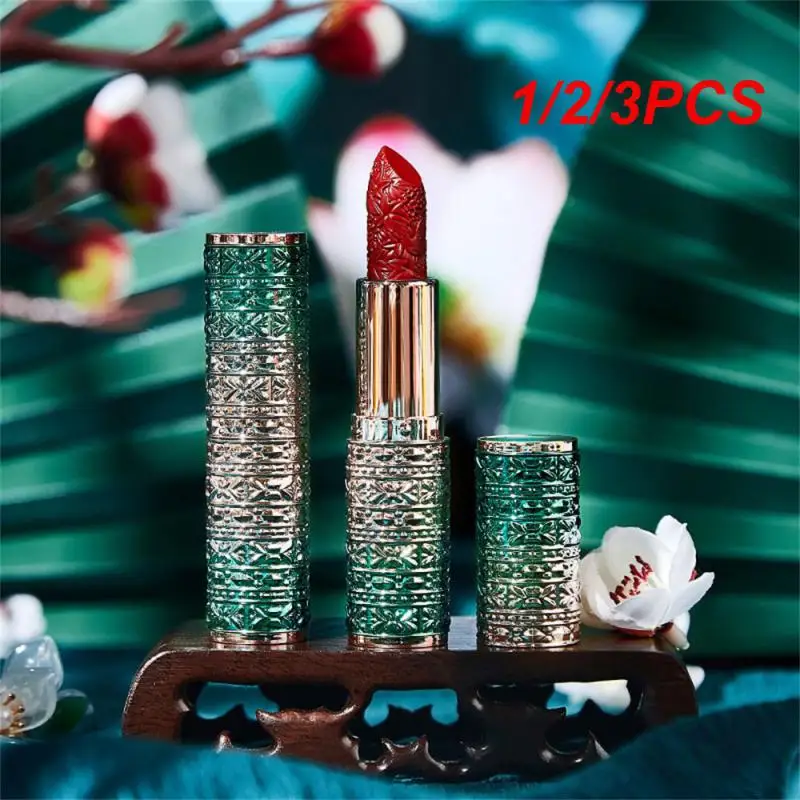 

1/2/3PCS Waterproof Lipstick Non-stick Cup Elegant Lipstick Beauty Cosmetics Lipstick Fine Texture Decorative