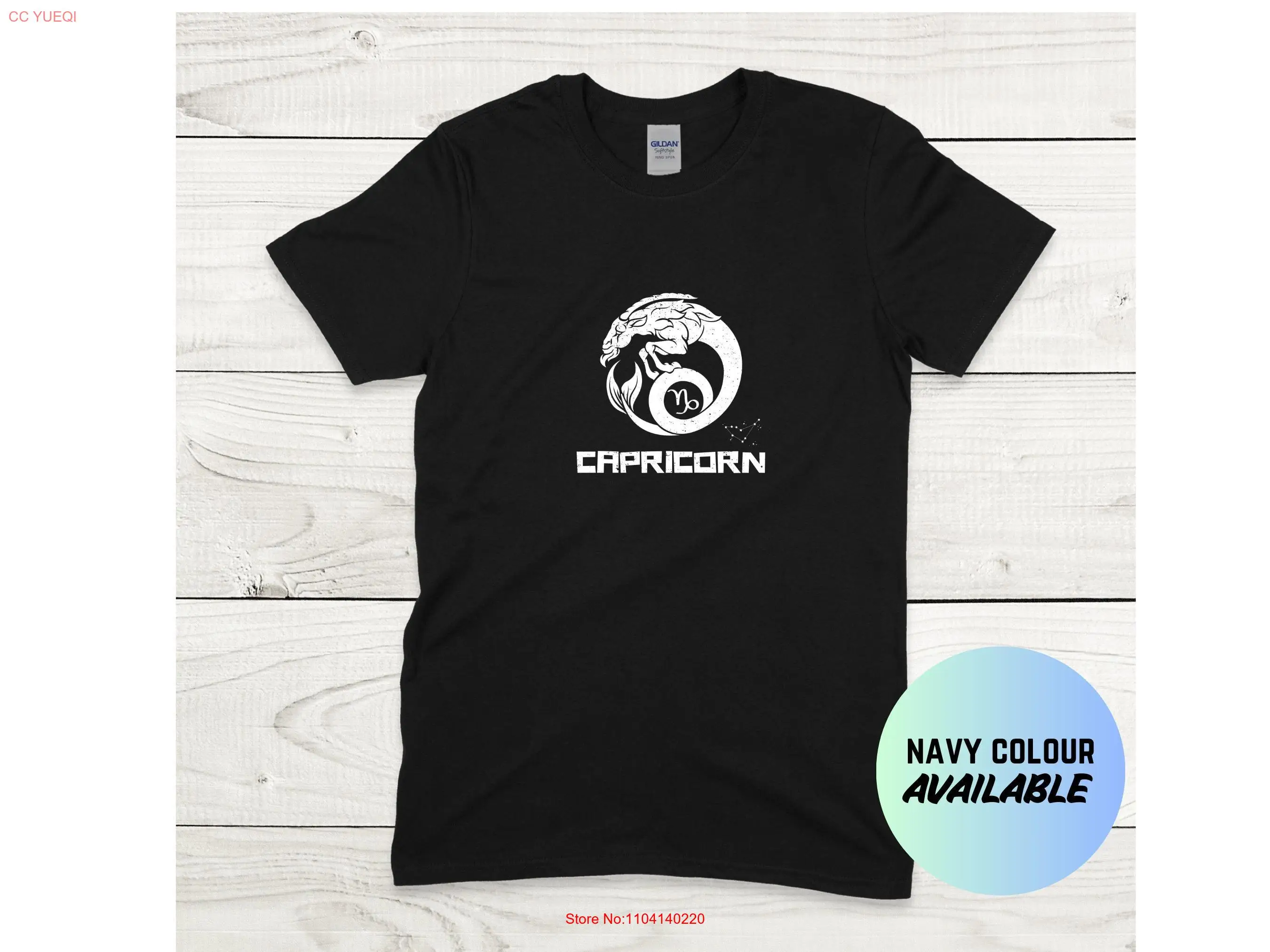 تي شيرت Capricorn Star Sign Gazing Night Sky لأعياد الميلاد بأكمام طويلة أو قصيرة #1