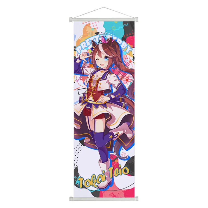Umamusume Anime Rice Shower Tokai Teio Scroll Canvas Wall Hanging Painting Poster Wall Art Room Decoration Gift view 3