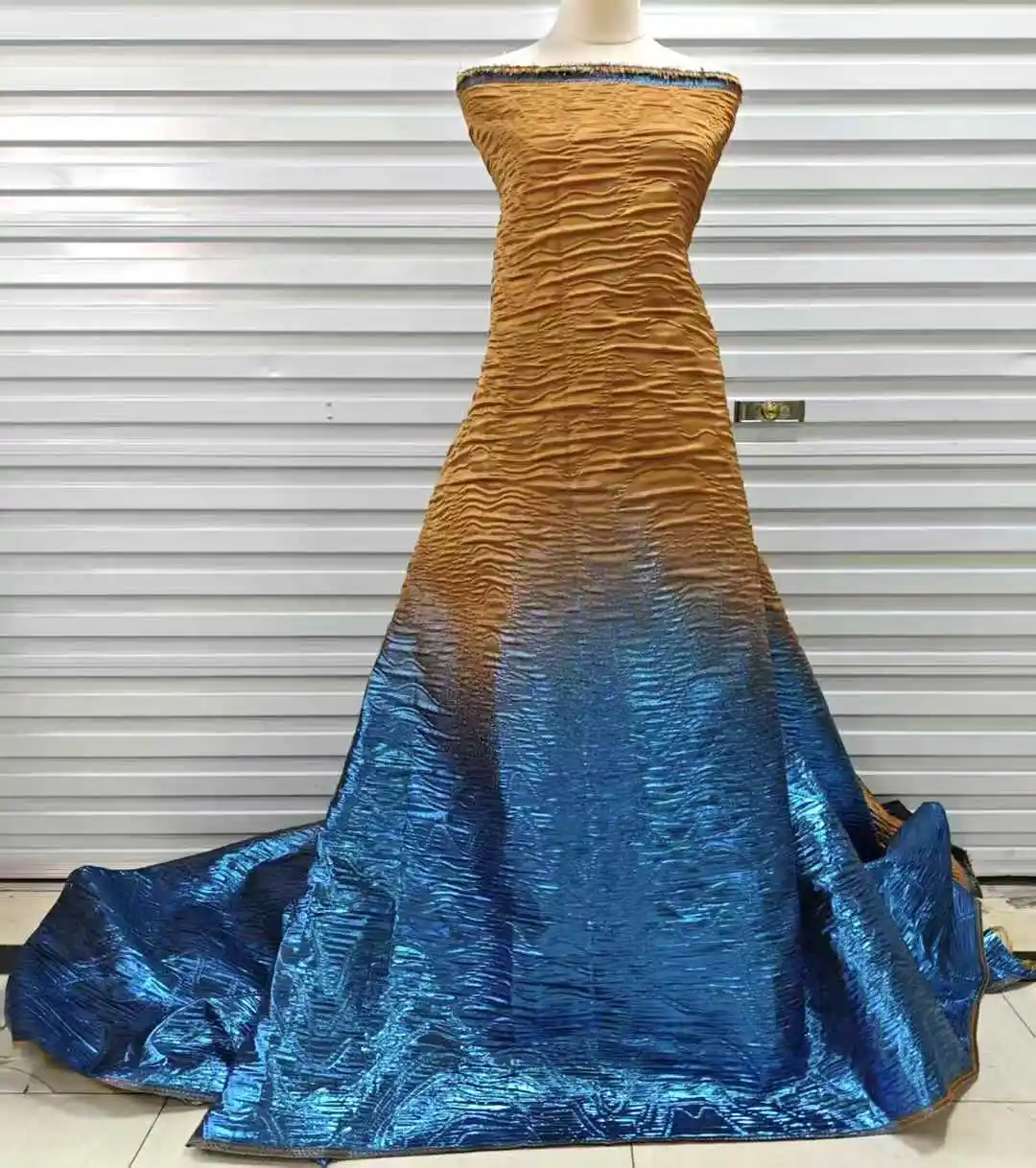 

Brocade Lace Fabric Nigerian High Quality 2025 African Jacquard Lace Fabric Elegant Sewing For Women Party Dresses,5Yards