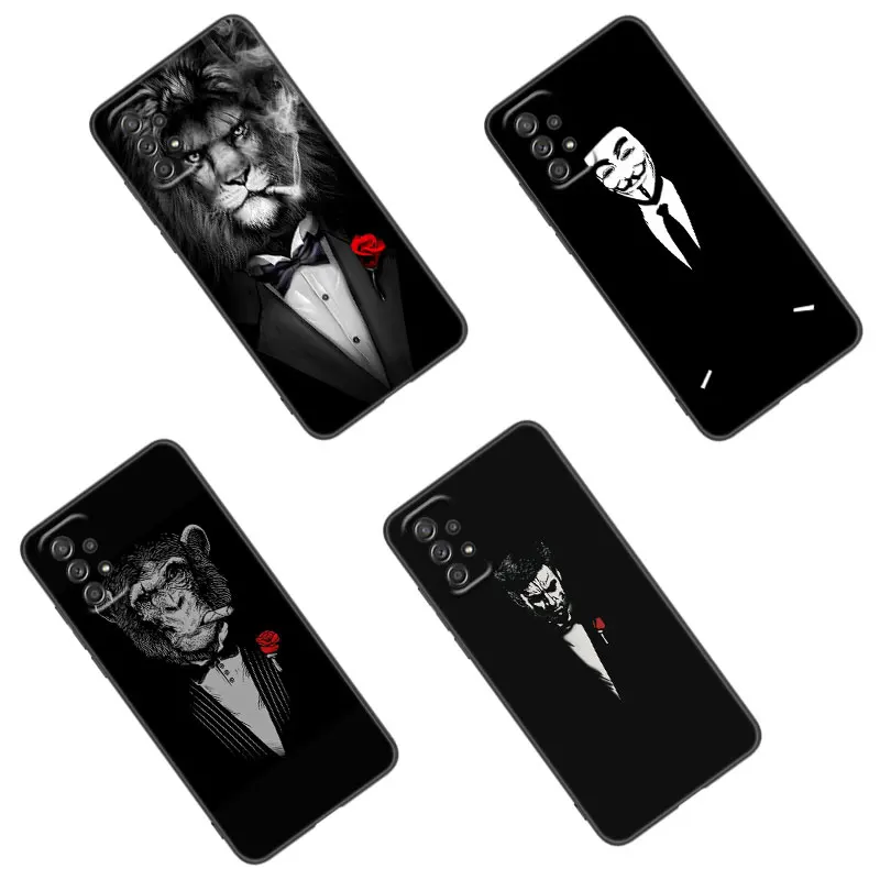 Man Suit Shirt Tie Phone Case For Samsung A13 A22 A24 A32 A23 A25 A34 A35 A52S A53 A54 A55 A73 5G A12 A14 A15 A31 A33 A50 A51A72