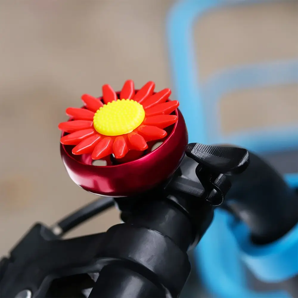 1PC Hot sale Daisy Flower Multi-color Horn Sound Alarm Outdoor Protective Cycling Bicycle Handlebar Safety Bike Bell