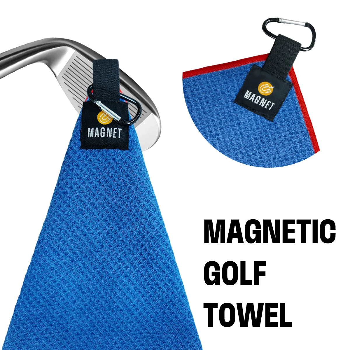 Serviettes de golf avec aimant et crochet, ensemble de serviettes de golf en microfibre à séchage rapide pour sacs de golf, cadeaux spéciaux pour hommes ou femmes, fabrication