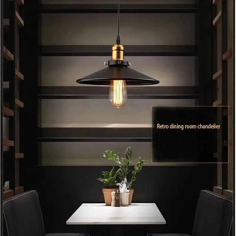 Loft Style Vintage Iron Pendant Light E27 Edison Holder Retro Industrial Decor Lamp Salon Restaurant Home Ceiling Lights