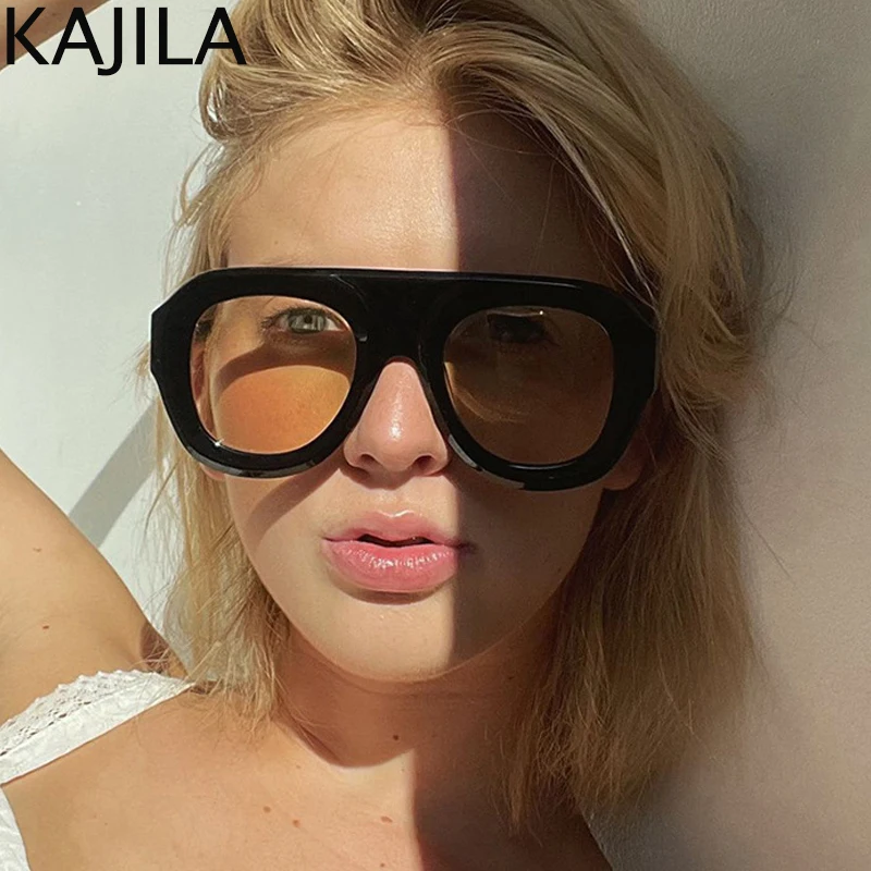 

Oversized Pilot Punk Sunglasses Women 2025 Luxury Brand Vintage Retro Double Beam Steampunk Shield Sun Glasses Trendy Shades