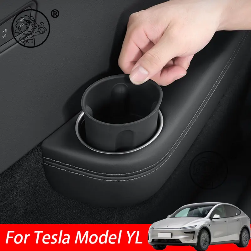 

For Tesla Model YL 2026 2027 Rear Row Silicone Cup Mat Third-Row Cup Anti-Slip & Waterproof Holder Car interior accessories