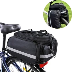 Bicycle Pannier Bag MTB Bike Rear Seat Pack Cycling Multifunctional Large Capacity Saddle Bag 27L Travel Bag With Rain Cover