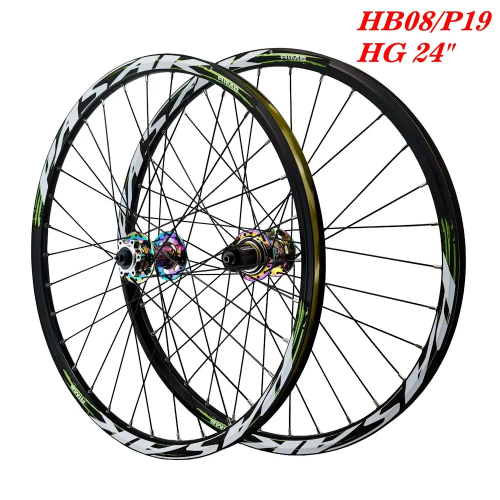 mountain bike wheelset 24 inches 520mm MTB Aluminum alloy Disc Brake front 2 rear Bearings 7-12speed QR teenagers Bicycle Wheel