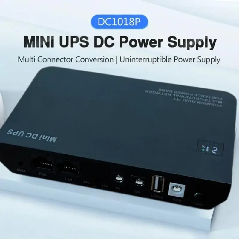 

ADWE Mini UPS Continuous Power Backup Adapter Uninterruptible for Cameras, Routers, Ensuring Device Operations During Outages