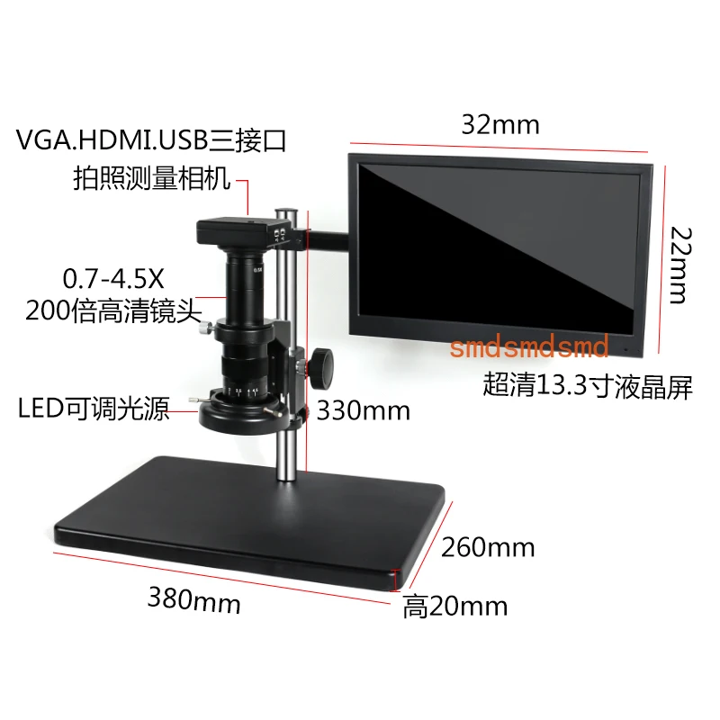 Electron microscope measurement size high definition camera photography video