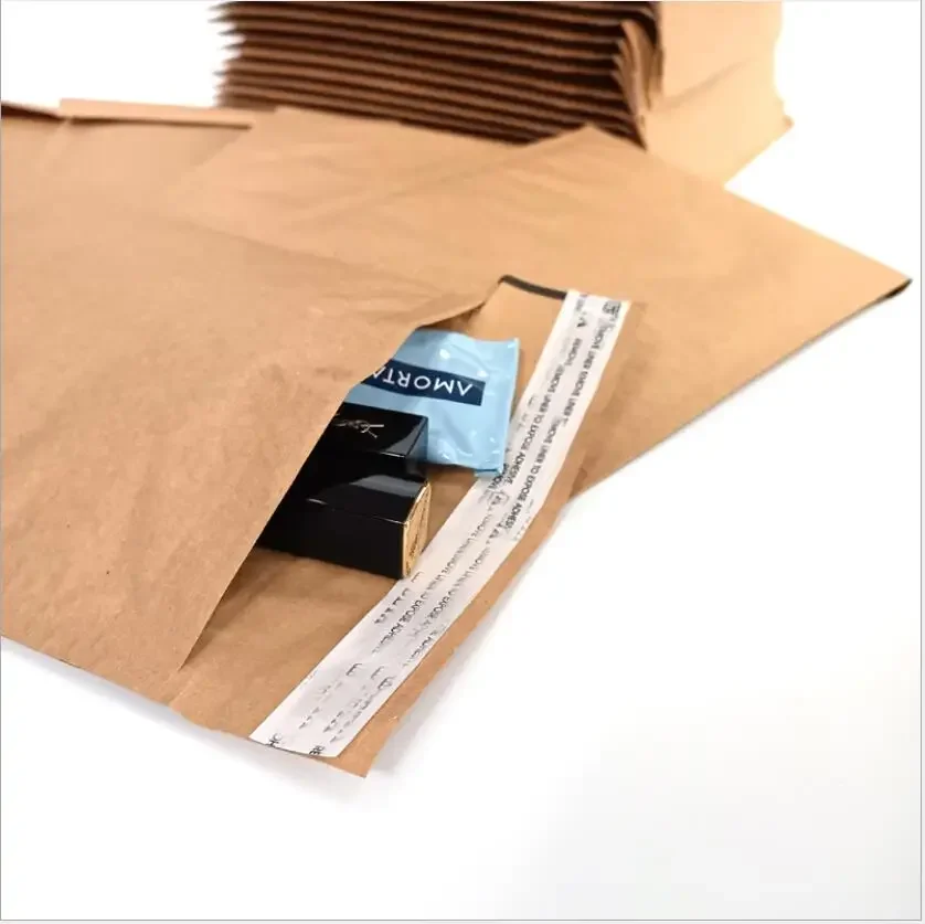 50pcs Honeycomb Paper Envelope Bag Recyclable Degradable Express Logistics Packaging Bags Protect Wrapping Paper Envelope