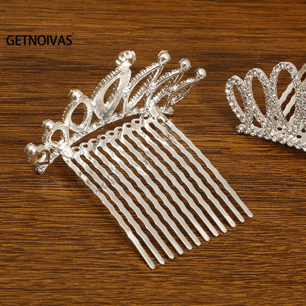 Mini Tiara Hair Clips Princess Crown Comb Hair Jewelry Accessories for Princess Party Girls Children Hair Ornaments Gifts SL