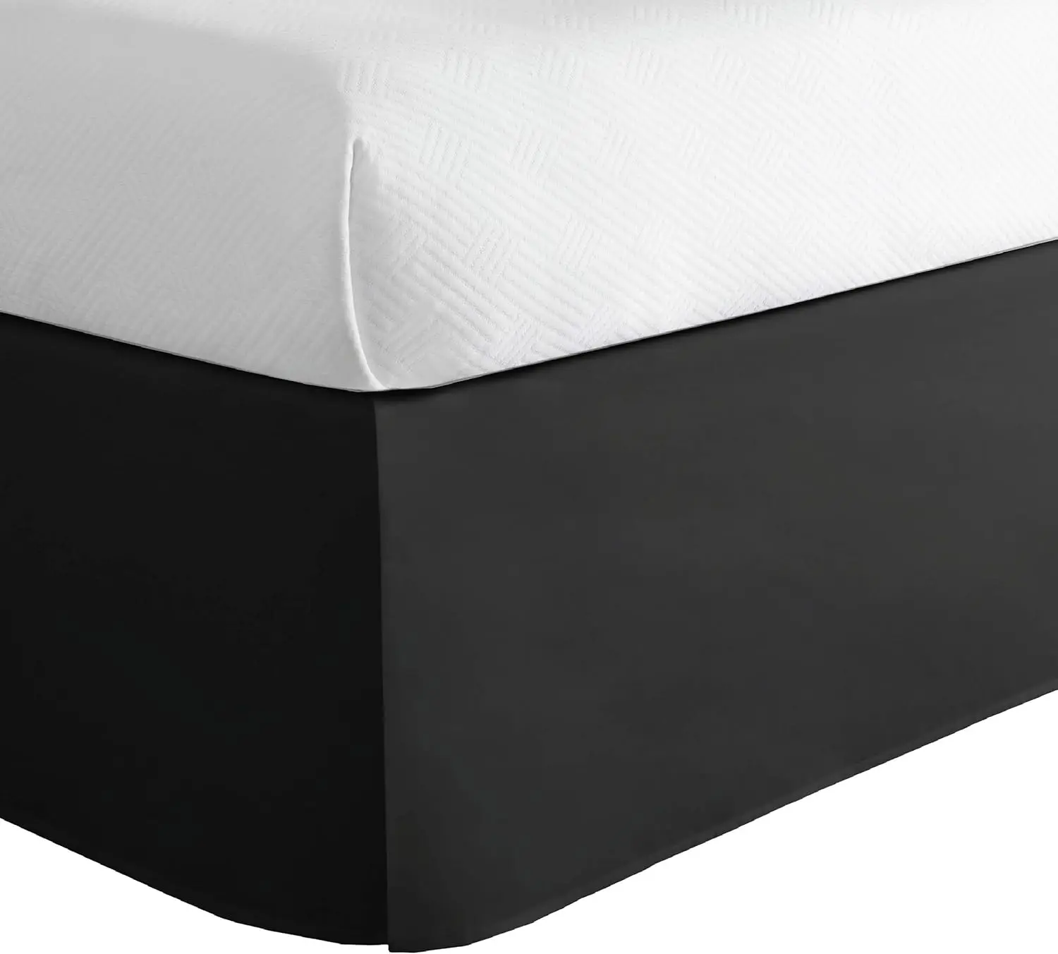 

Hotel Microfiber Tailored Style Bed Skirt With Classic 14 H Drop Length, Queen, Black