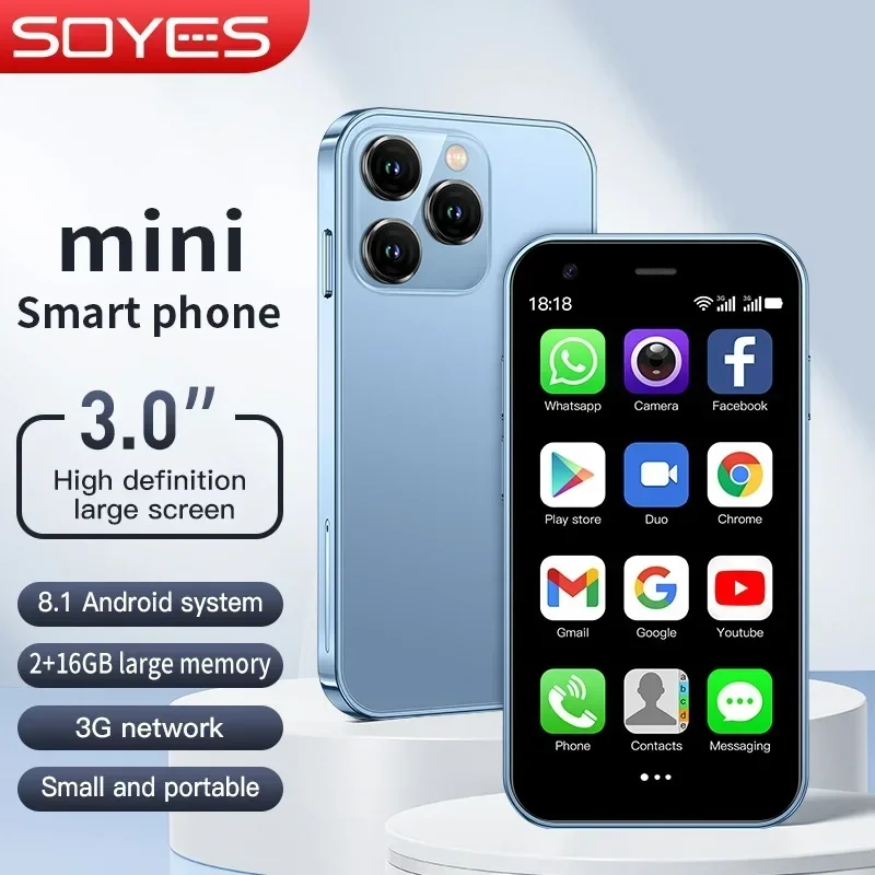 

SOYES XS15 Android 10.0 Smartphone Dual Analog 2GB RAM 16GB ROM WIFI Bluetooth OTG FM Hotspot GPS mini 4G Mobile Phone