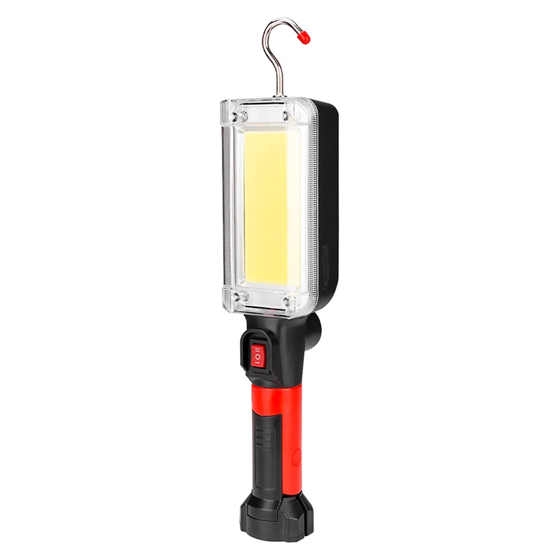 Lampe de travail portable à LED, lanterne injuste, crochet magnétique, lampe de camping, lampe USB COB, lampe d\'inspection aste pour la réparation