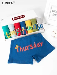 LJMOFA 7pc/Lot 3-12T Teenager Boys Children Kid Underwears Panties Infant Boxers Shorts Cool Multicolor Letter Underpants B138