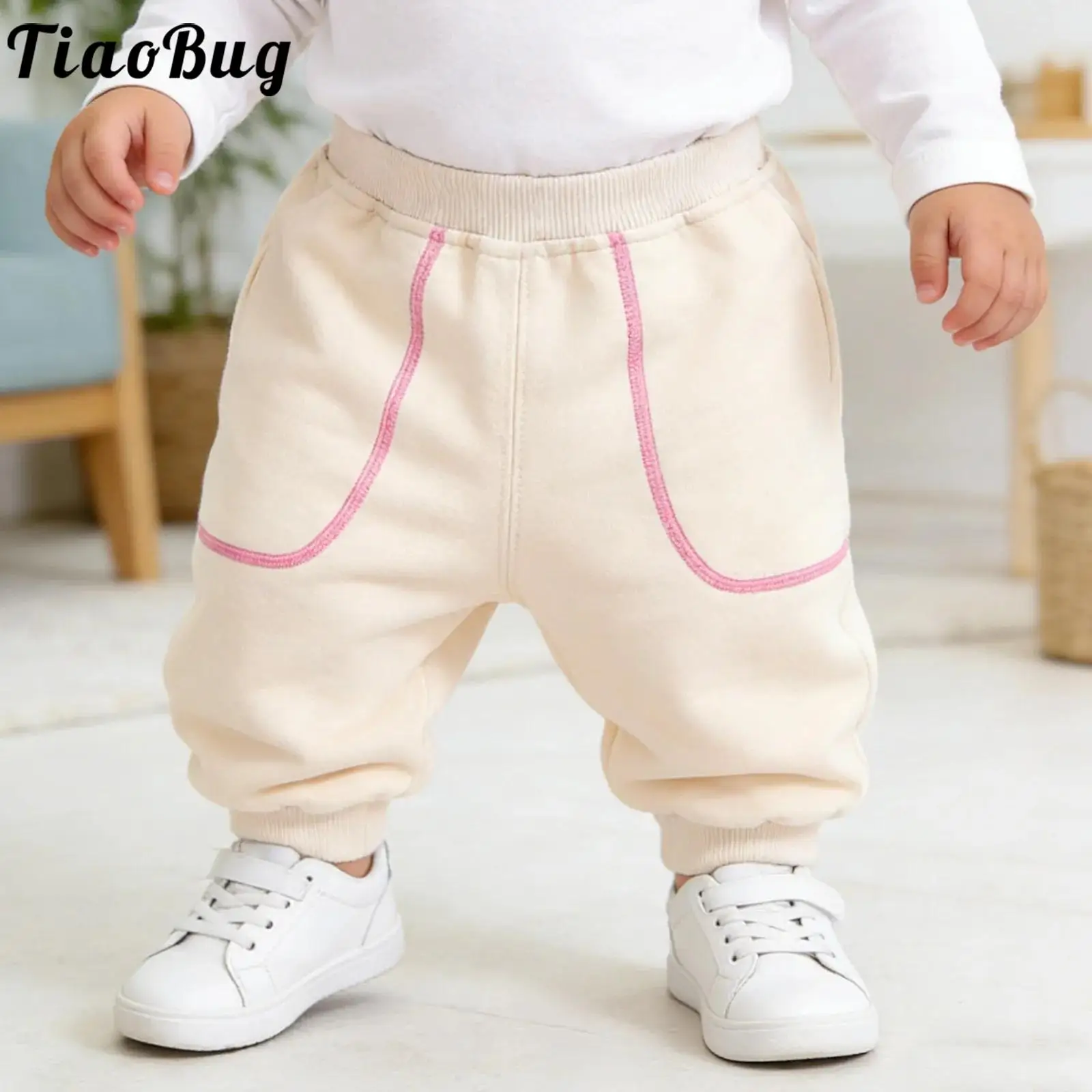 

Одежда для маленьких мальчиков и девочек, брюки с мультяшным принтом, повседневные спортивные штаны с эластичным поясом и карманами, детские брюки для отдыха на весну и осень