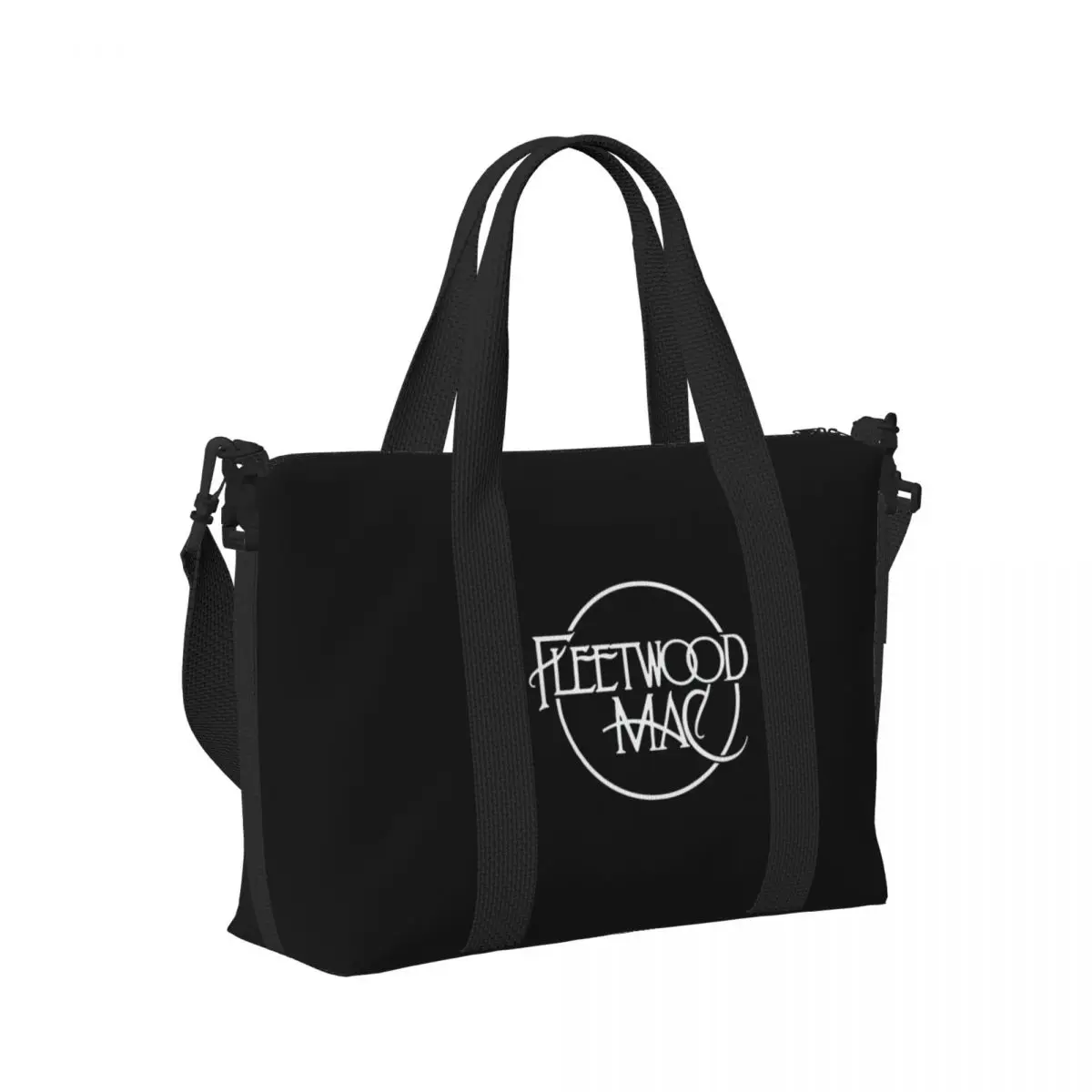 

Classic Logo Fleetwood Mac Beach Travel Bag Large Capacity Tote Bags for Gym Yoga Women Shopping Duffle Shoulder Bag