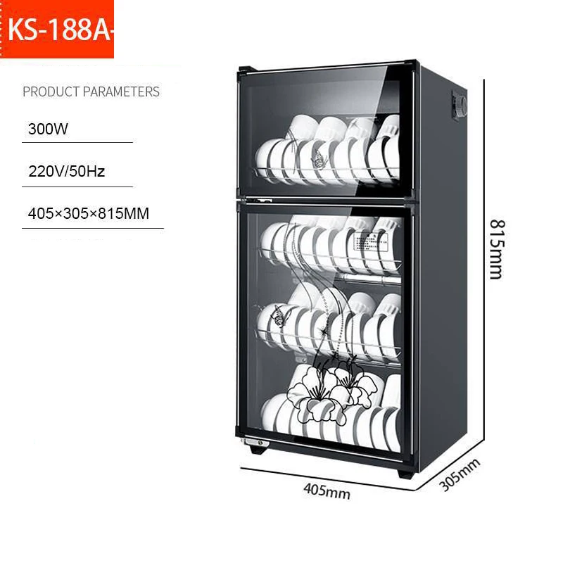 Desinfectie Kast Huishoudelijke Commerciële Verticale Dubbele Deur Kast Keuken Reiniging Hoge Temperatuur Serviesgoed Theekop Kom