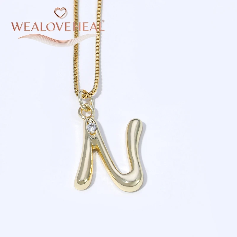 muttertagsgeschenk，Luxuriöse Halskette mit Initialen von A bis Z aus 18 Karat vergoldetem Messing, glänzender CZ-Buchstabenanhänger, minimalistischer Alphabet-Schmuck für Frauen, individuelles Namensgeschenk – Detail 32