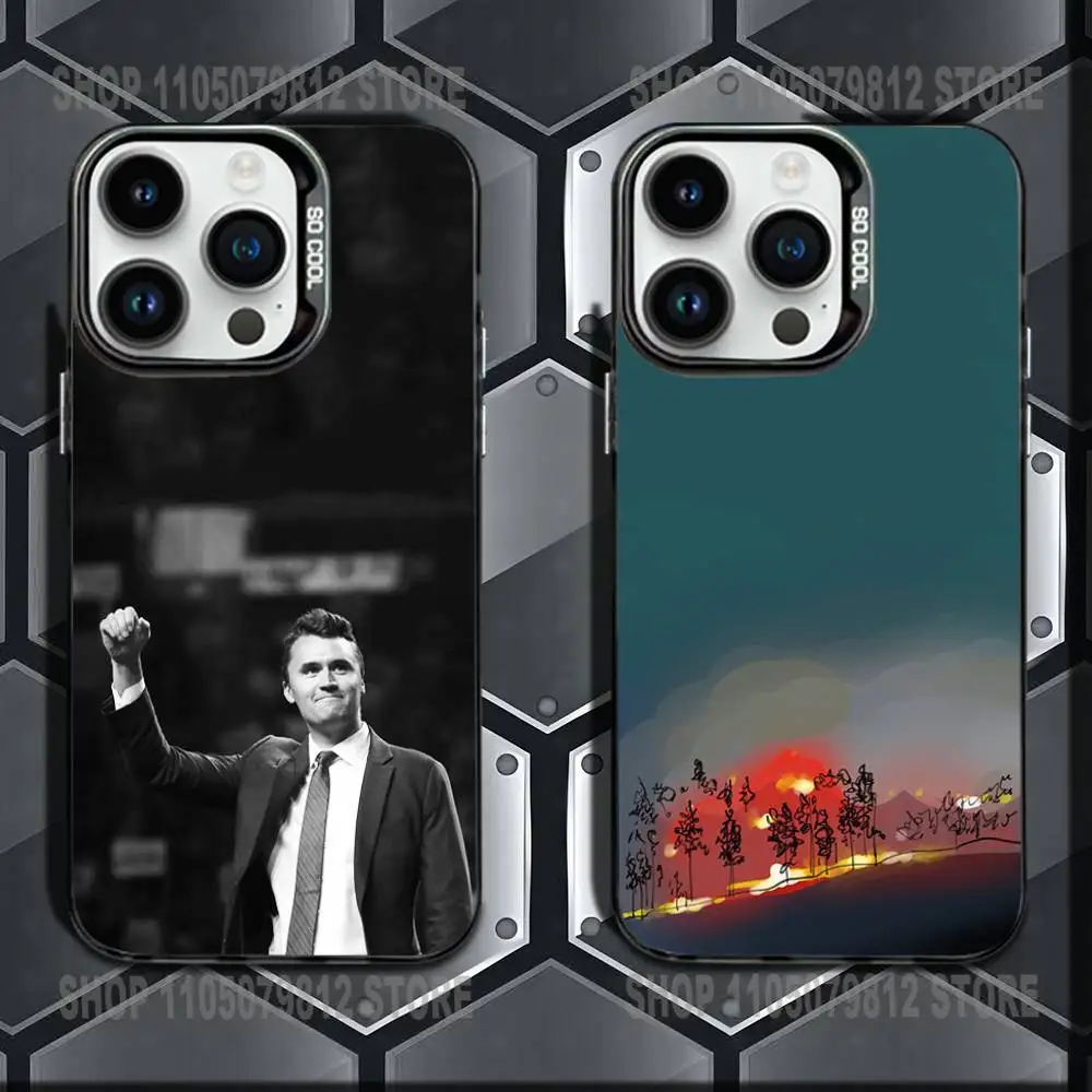 

Goodbye Charlie Kirk Phone Case For iPhone 16,15,14,13,12,11,Mini,Pro,E,MAX Black Candy Matte Shockproof Cover