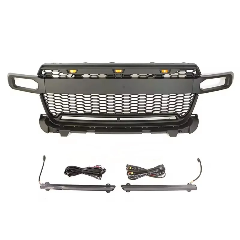 

4x4 Off Road Auto Parts Other Exterior Accessories ABS Black Car Front Grille Grill With Light Bar Fits For Ford Maverick 2022