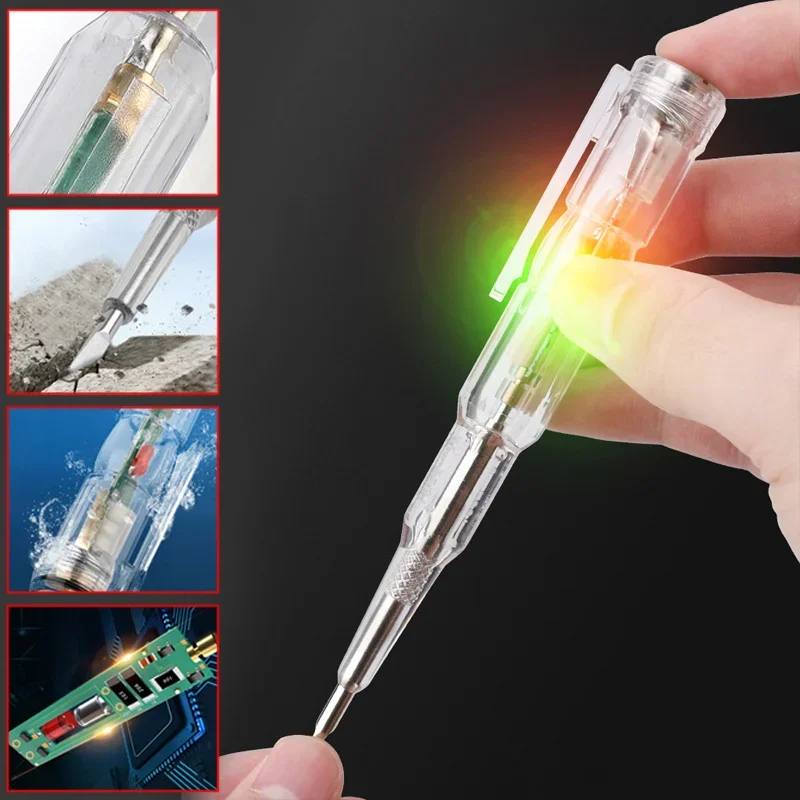 

Induced Electric Tester Pen Screwdriver Probe light Voltage Tester Detector AC/DC 70-250V Test Pen Electrical Line Detector