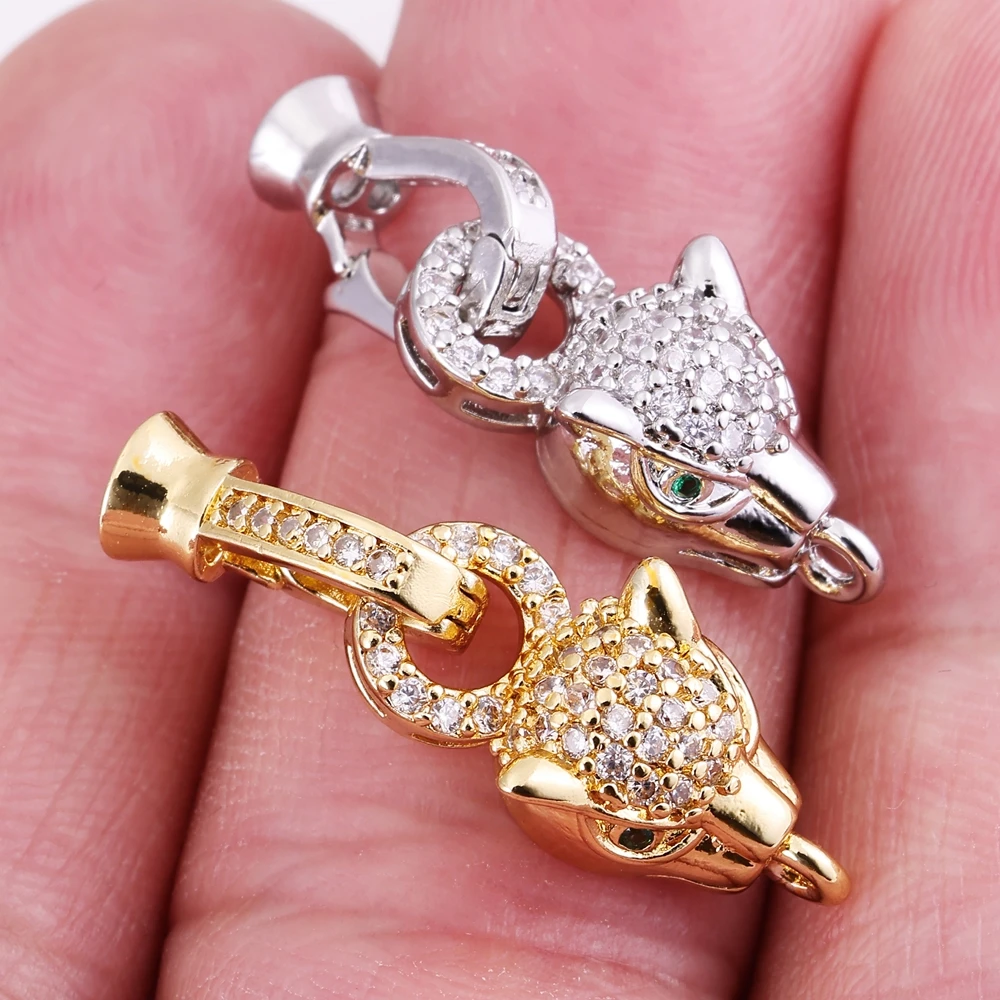 Juya Handmade18K Real Gold Plated Creative Fastener Connector Closure Clasps Accessories For DIY Beads Pearls Jewelry Making