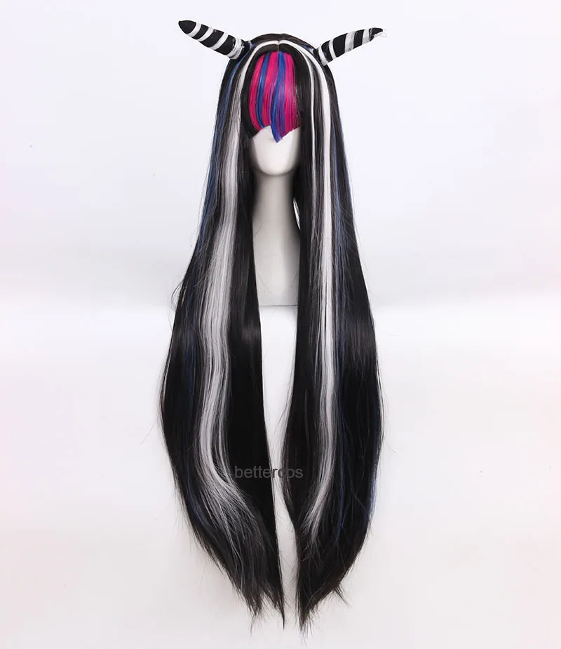 Danganronpa Dangan Ronpa Mioda Ibuki Cosplay Wig 100cm Long Heat Resistant Synthetic Hair Wig + Wig Cap