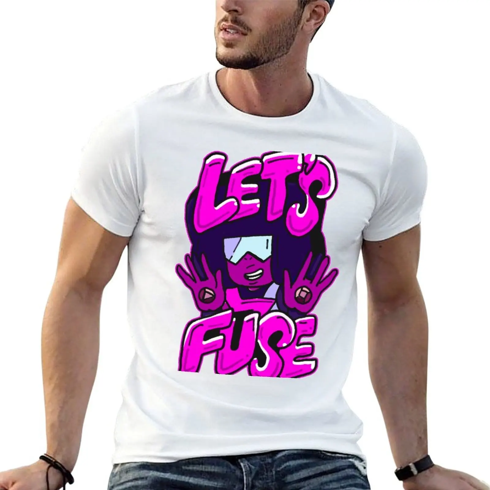 

Garnet from Steven Universe Valentine's Day themed quote Let's Fuse T-Shirt t shirt man cotton man t shirts graphic T-Shirt