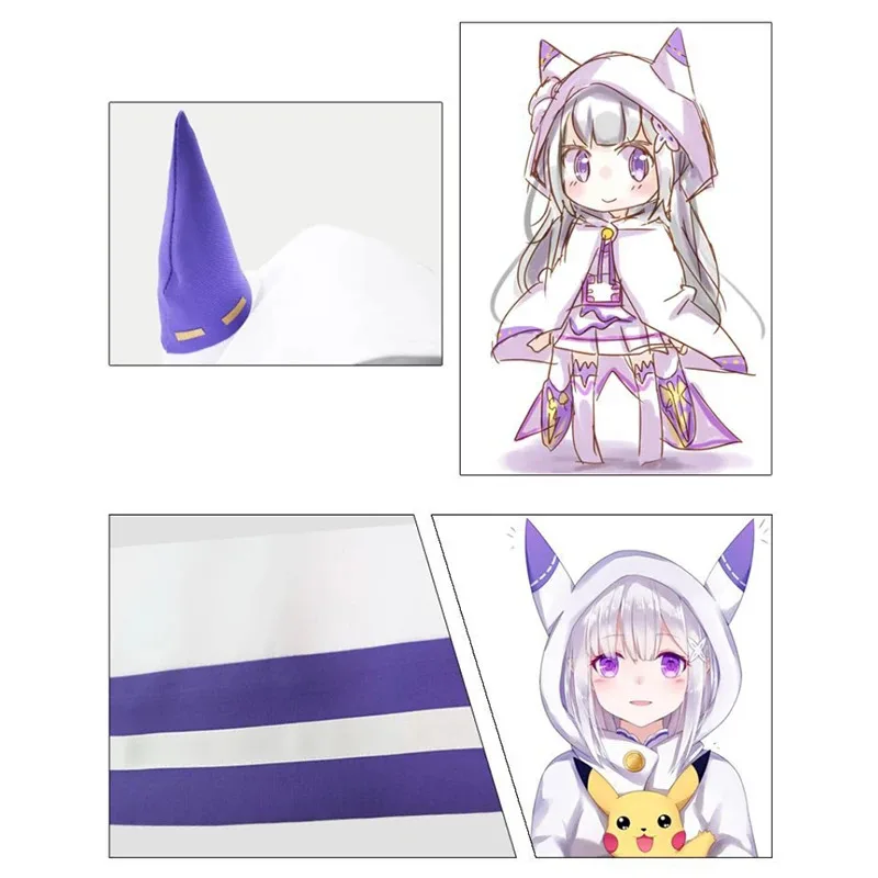 Emili Cosplay Costumes Life in a Different World From Zero Role Play Cloak Halloween Christmas Carnival Dressing For Women sf/1