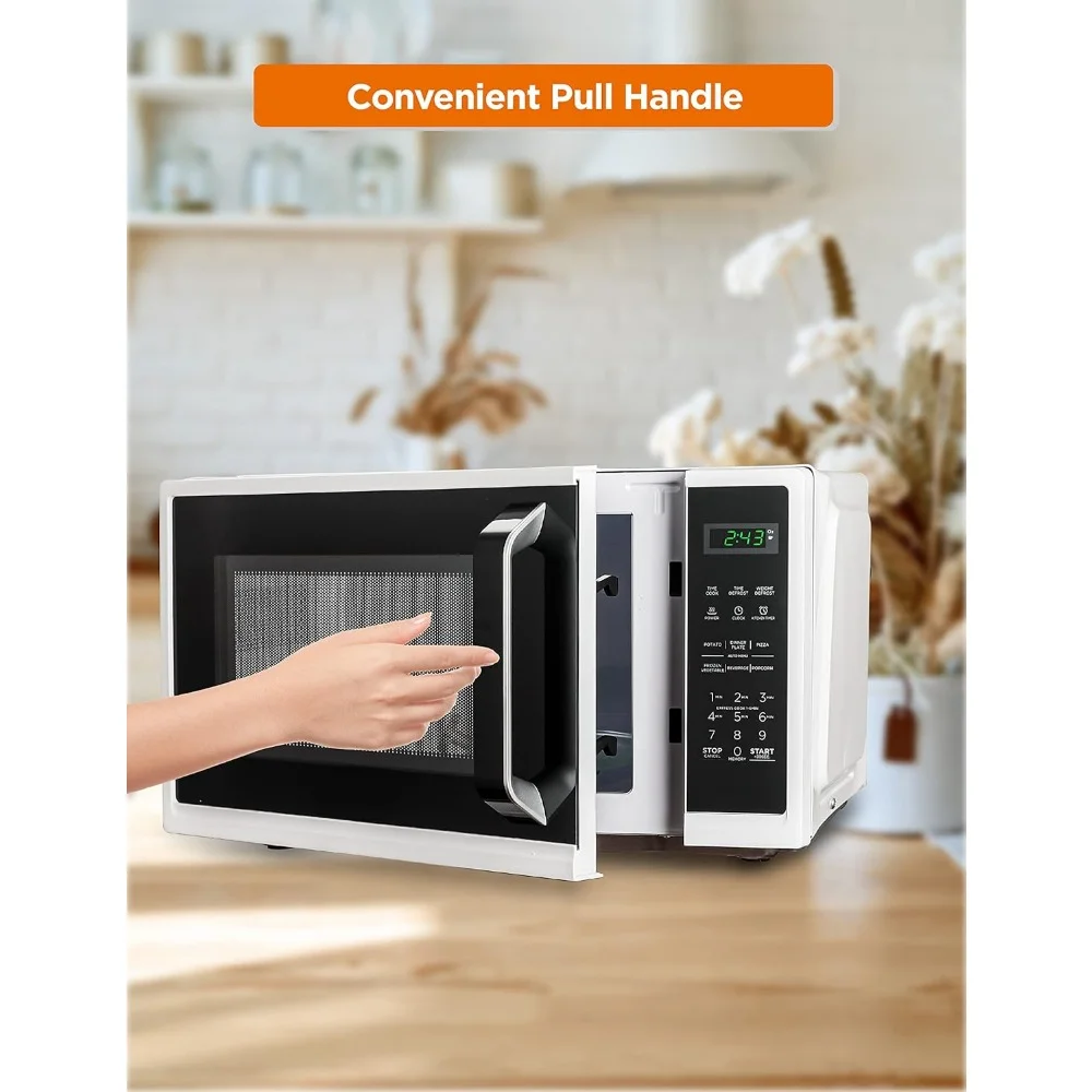 Oven Microwave dengan tampilan Digital, 0.9 Cu. Ft, 10 Level daya, Desktop Microwave oven