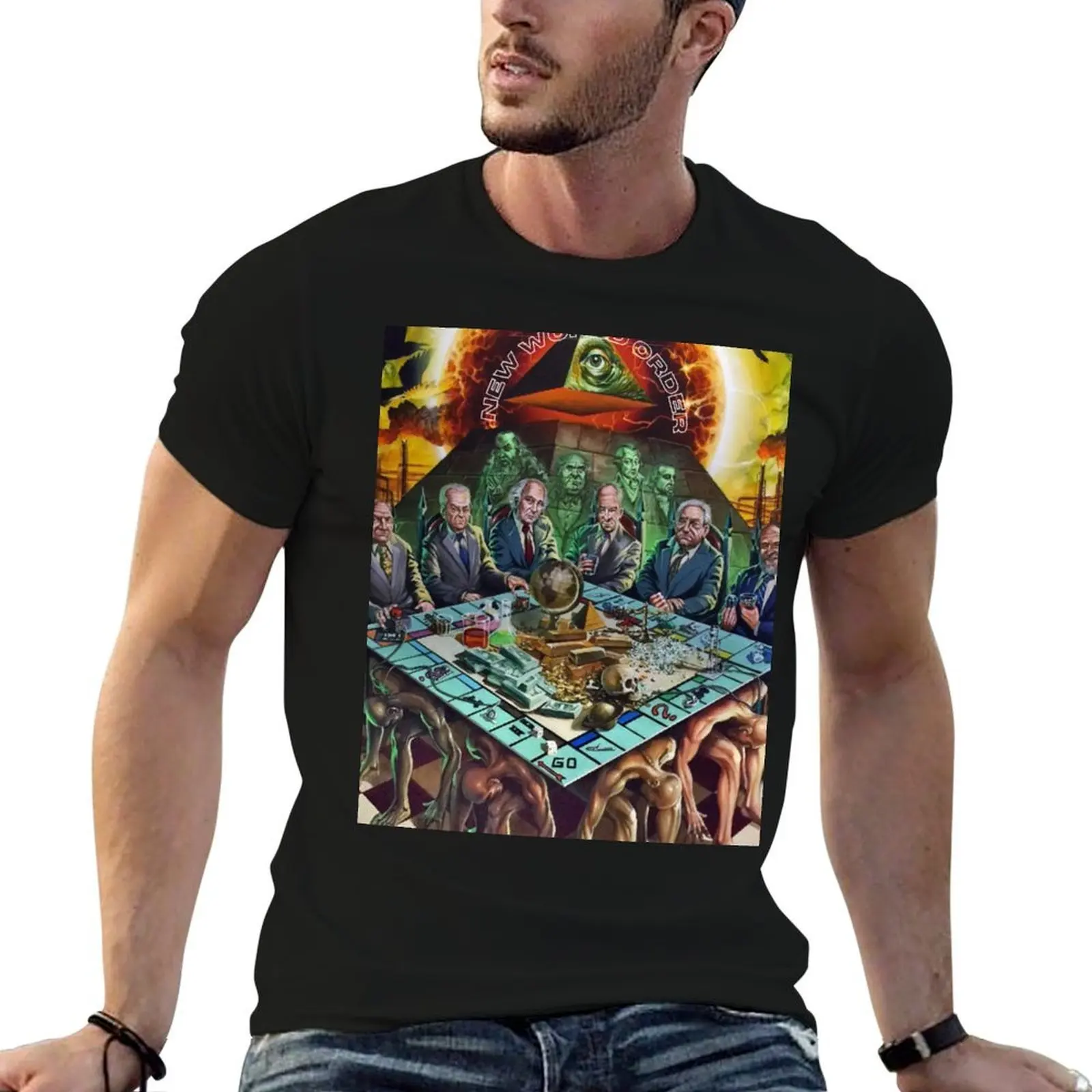 New Mondial Order 01 T-Shirt Clothing cotton graphic tees mens funny t shirts