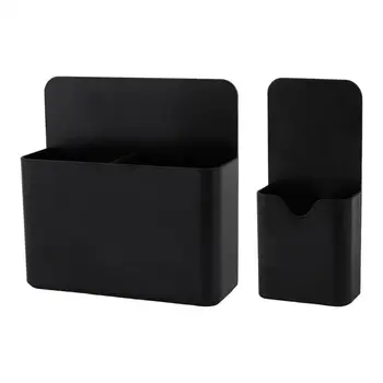 Magnetische Aufbewahrungsbox aus Kunststoff, Whiteboard, Markierungsstift, Bleistifthalter, Kühlschrank, Behälter, Zuhause, Büro, Schreibtisch-Organizer, Schwarz