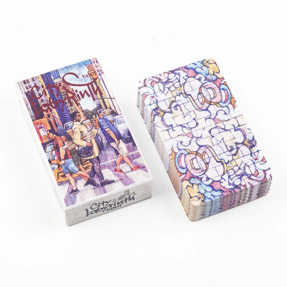 City Labyrinth Tarot 10.3*6cm, 78 Cards Tarot Deck | Indy Tarot Pen-drawn about Life In New York In The Early 2000s