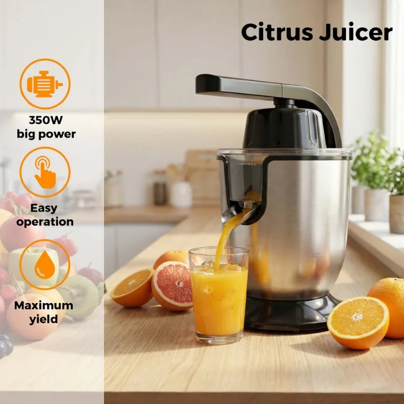 Household fresh fruit juicer Press type electric raw juice machine Slag juice separation Household orange machine