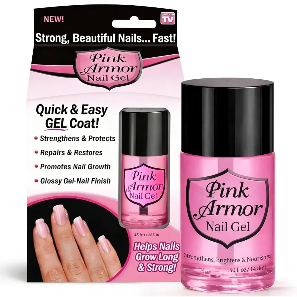Vernis à ongles en gel Armor, rose, longue tenue, qualité professionnelle de salon, durcissement UV LED, vu à la télévision