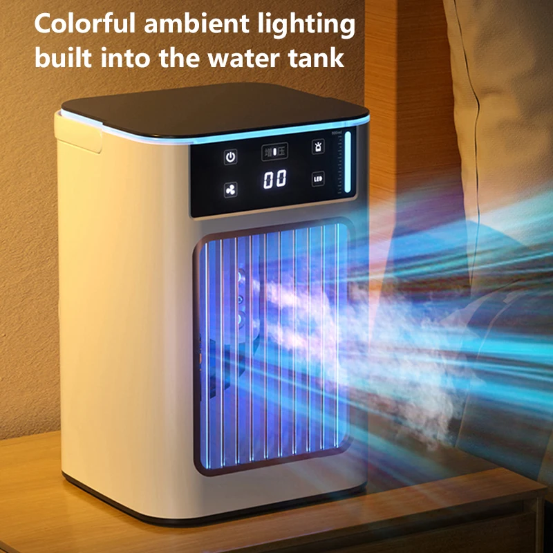 Lenovo Quiet Humidifying Atomization Air Cooler Portable Multifunctional Desktop Cooling Fan with Ice Box For Office & Bedroom