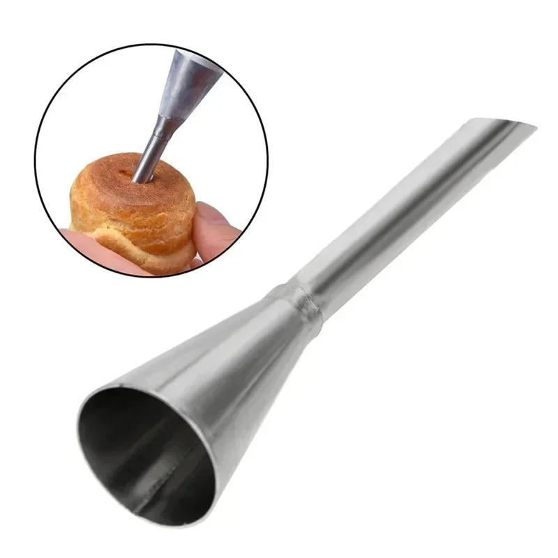 Hot Cream Icing Piping Nozzle Tip 1PC Stainless Steel Cupcake Puffs Injection Russian Syringe Puff Nozzle Tip Pastry Tool