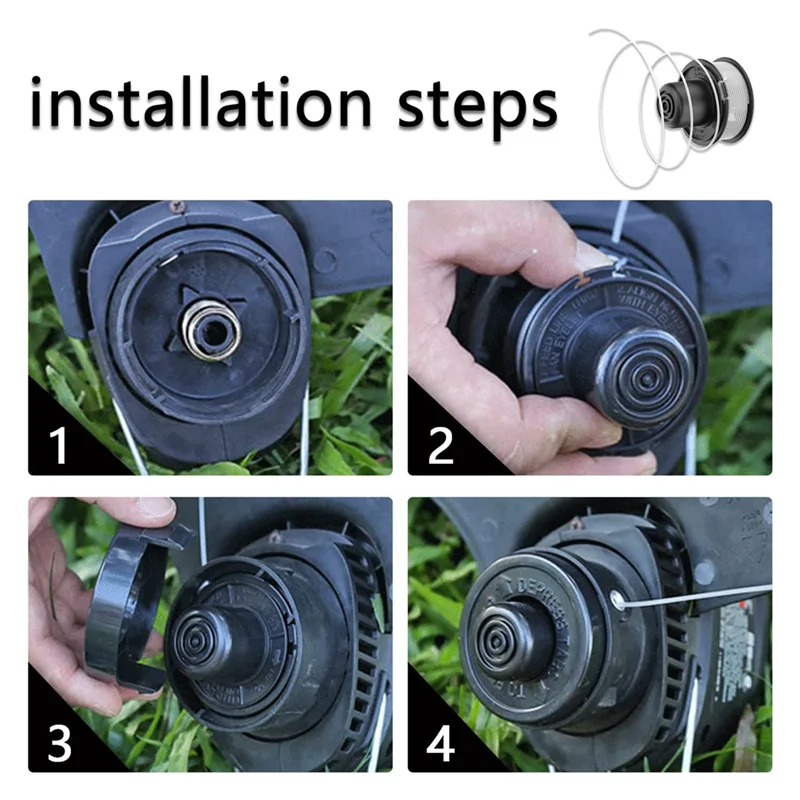 

ABYA A6226-XJ Strimmer Spool Compatible with Black+ Grass Trimmer Replace GL250, GL310 Models with Strimmer Spool Cover