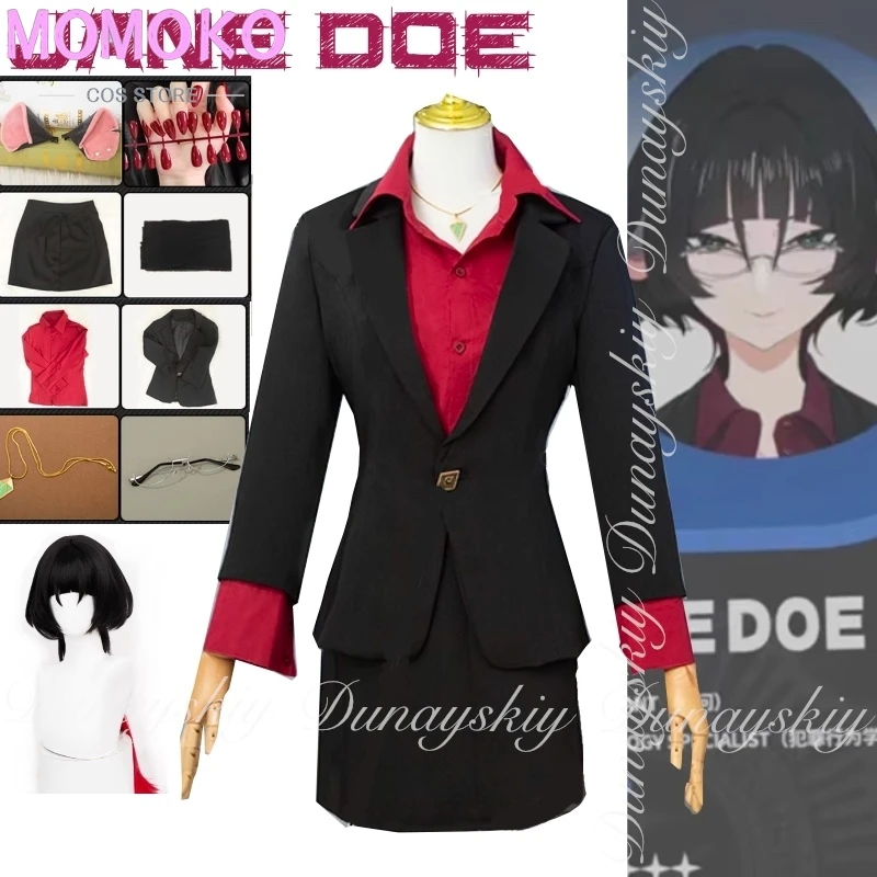 

Zenless Zone Zero Game Jane Doe Cosplay With Black Red Color Criminal Investigation Unit Agent Outfit Cosplay Costume All Of Set