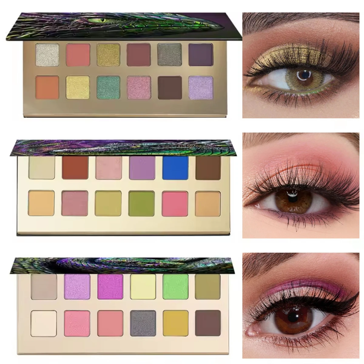 12 Color Capacity Matte Eyeshadow Disc Long Lasting Color Rendering Anti Sweat Waterproof Eyeshadow Palette