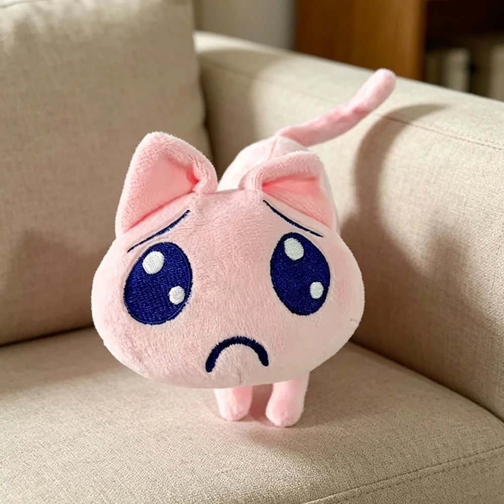 Kawaii Needy Girl Overdose Katze Nidigga Pien Plüschtiere Niedliche A.p. Katzenpuppen Cartoon Rosa Traurige Katze Plüschtier Fans Geburtstagsgeschenke